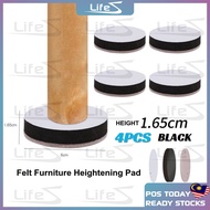 [4PCS] Felt Furniture Heightening Mat Table Foot Pad Elavator Sofa Leg Extender Furniture Height Ext