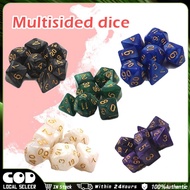 7PCS/Bag Creative Polyhedral Dice D4 D6 D8 D10 D12 D20 Dice DND Dice Set Dungeons and Dragons Game D