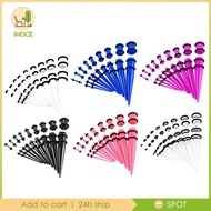 [Ihoce] 18 Pieces Punk Ear Plug  Tapers Kit Stretching Expander Stretchers Gauges 14g-00g