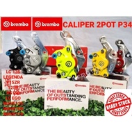 BREMBO CALIPER 2 POT P34 BRACKET WITH CALIPER LC135 Y15ZR RS150 Y125ZR LAGENDA WAVE 125 LC EGO