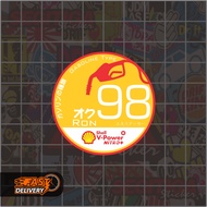 JDM Shell RON 98 Sticker Size 5 x 5 Cm