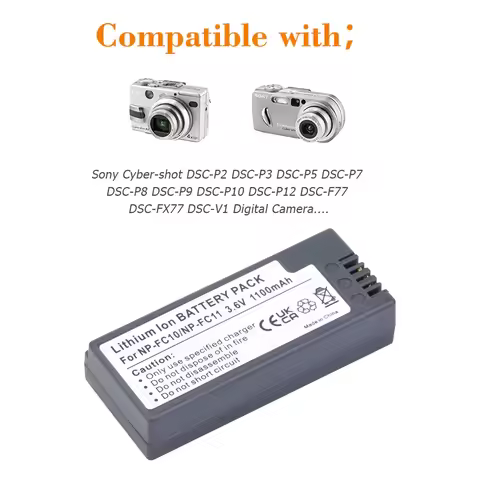 1100mAh NP-FC11 Bateria NP FC10 FC11 NP-FC10 Battery for Sony Cyber-shot DSC-P10 DSC-P8L DSC-P9 DSC-