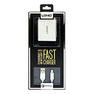 LDNIO AI302Q With MicroCable(3A 1USB Output QuickCharge 3.0 with UK 3Pin Plug)..