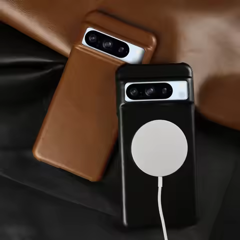 Genuine Leather Wireless For Magsafe Google Pixel 8 Pro Cases Pixel7pro 8A 6Pro Pixel6pro Vintag Pho