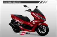 Stiker PCX 160 Merah Cutting Sticker kode P Bahan Oracal