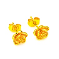 Emas 916 Aning Subang Mini Flower Stud Earrings - Korean Gold, 5-8mm Sizes ASIXGOLD