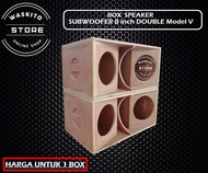 Box Speaker Subwoofer 8 inch Double