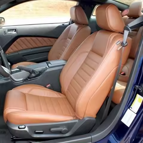 For 2010-2014 Mustang Coupe Custom Fit Car Seat Covers Full Set Premium Synthetic Leather for Ford M
