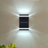 Vimite ไฟติดผนังโซล่า Led Solar Wall Light Outdoor Waterproof โคมไฟโซล่าเซล Warm White Fence Light Up and Down Lighting โซล่าเซลล์สวน Garden Decoration Lights ไฟหน้าบ้าน โคมไฟติดผนัง