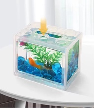Acrylic Building Block Aquarium Small Ecological Fish tank Ornamental Shrimp tank Ecological Bottle 