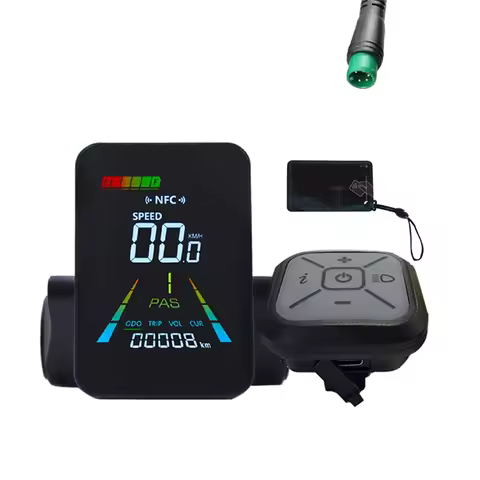 A51K-F3 E-Bike UART Electric Scooter NFC LCD Display Animated Color Meter 24V/36V/48V/60V Speedomete