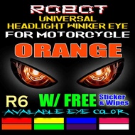 R6 Universal Winker Eye TD Stiker Motor Stiker Basikal