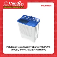 POLYTRON MESIN CUCI 2 TABUNG PWM-7072B / PWM 7072 B / PWM7072 7KG