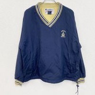 90年代古著Champion套頭夾克，復古款，藏藍色，M碼