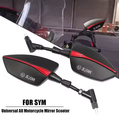 TG-Motor Motorcycle CNC 8mm 10mm Mirror Rearview Rear View Side Back Blue Mirrors For SYM MAXSYM 600