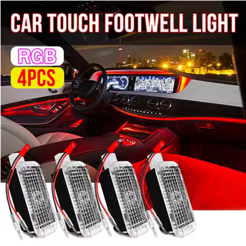 RGB Car Led Interior Footwell Lights For Volkswagen Tourareg Tiguan Sharan Scirocco Polo Passat Golf