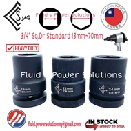 [ SYG ] 3/4" Sq.DR 6PT , 17 mm ~ 36 mm Standard and Long Deep Impact Socket , Air Tool Socket.