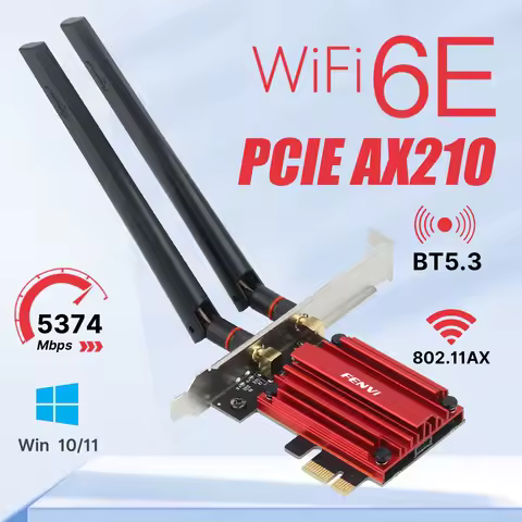 Fenvi Wifi 6E AX210 BT5.3 Wireless WiFi Adapter 802.11ax Network Card Adjustable Antenna For Win 10/