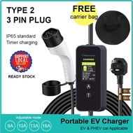 Fast Delivery 3 Pin Type 2 Portable EV PHEV Car Charger UK CEE Socket Mobile connector Hybrid Car Ch