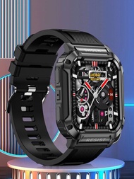 黑色表殼和表帶時尚智能手錶