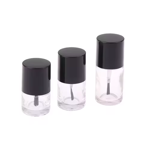 5/10/15ml Transparent Empty Nail Polish Glass Bottle Cosmetic Container Nail Polish Refill Bottle Wi