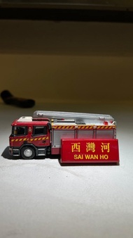 迷你消防車木水牌 雪櫃磁石貼/鎖匙扣