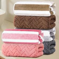 4pcs Solid Color + Striped Pattern Hand Towels 4-Piece Set - Towel Set - Size 13.78x29.53inch/35x75c