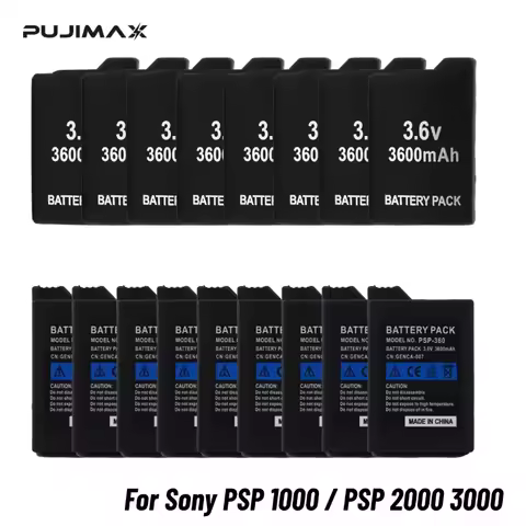 PUJIMAX 3.6V 3600mAh Battery for Sony PSP1000 PSP3000 PSP2000 PSP 2000 3000 PSP-S110 PSP-110 PlaySta