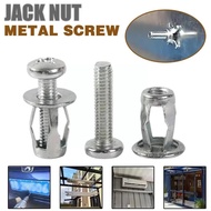 10pcs Jack Nut Rivet Plat Metal Mur Baut Drat Sekrup Fisher Skrup BESI M4/M5 x 25mm