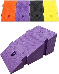 Lightweight PVC Threshold Ramp,Plastic Curb Ramps,for Low Cars,Motorcycle Ramp,Curb Ramps,Pets &amp; Wheelchair Threshold Ramp(Color:Purple,Size:25 * 45 * 19cm)