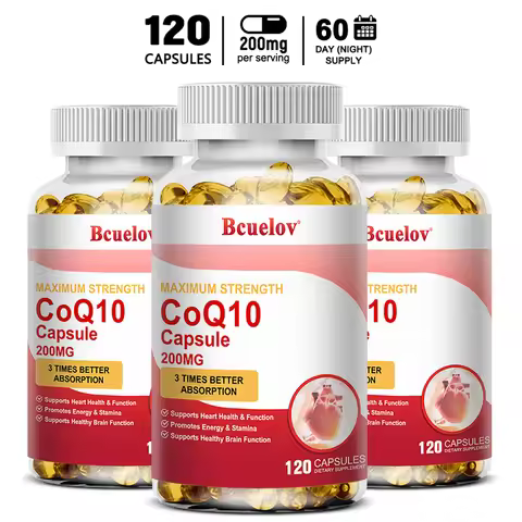 Coenzyme Q10 (CoQ10) 200mg Supplement Capsules Support Heart Health, Provide Antioxidant Benefits, a