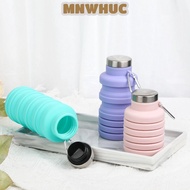 MNWHUC Foldable Water Bottle, BPA Free 17oz Collapsible Water Bottle, Portable Leakproof With Carabi