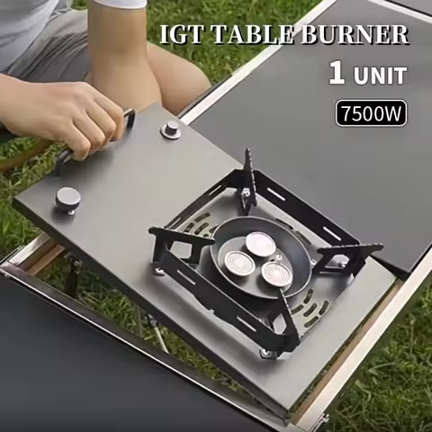 IGT Gas Stove 7500W Igt Burner Plate Stainless Steel Igt Gas Burner Desktop Stove 3 Burner Barbecue