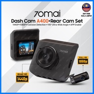 70mai A400 Car Recorder Dashcam with RC09 Rear Camera (Grey)