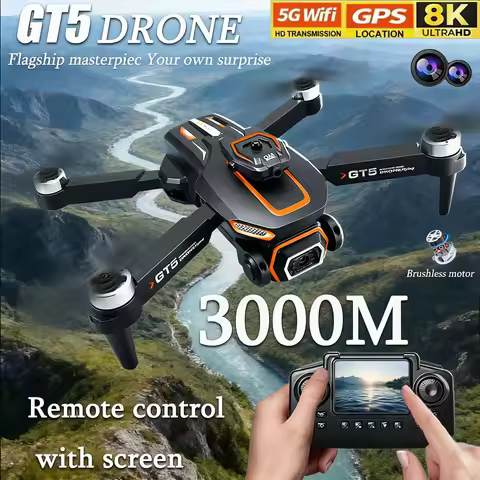 GT5 Smart Drone with Gesture Control & APP Path Drawing - GPS+Optical Flow Dual Positioning, 8K Came