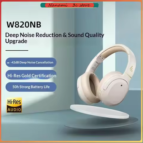 Edifier W820NB Plus Wireless Noise Cancelling Headphones 49hrs Playtime 43dB ANC Hi-Res LDAC Codec O