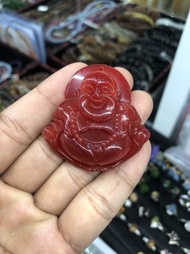 Mặt dây chuyền phật Di Lặc phong thủy đá ngọc cẩm thạch huyết