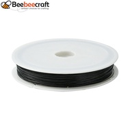 10 Roll Tiger Tail Wire Nylon-coated Stainless Steel Wire Black 25 Gauge(0.45mm) 164.04 Feet(50m)/ro