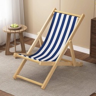 Toread เก้าอี้พักผ่อน เก้าอี้ชายหาด เตียงชายหาดไม้ยางพารา ไม้ยางพาราพับเก็บได้ 128*59*53.5cm ปรับเอนได้ 4 ระดับ
