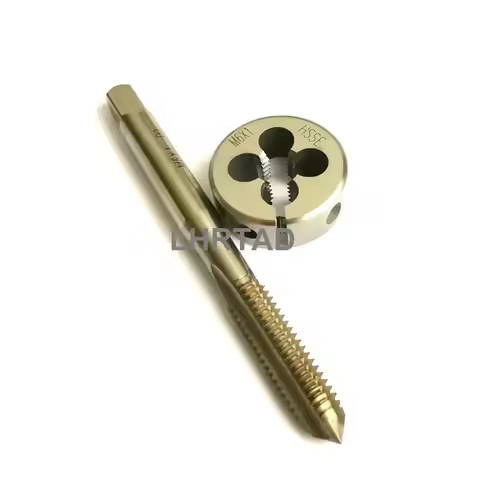 2PCS HSSE Spiral Point Straight Fluted Screw Thread Metric Plug Tap die Set M6 M6X1 M6X1.25 machine 