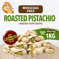[Healthy Nuts] Roasted USA Pistachio Nuts (Lightly Salted / Unsalted) - 1kg (500g X 2)