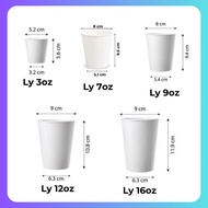 Lot of 50 imported paper cups with capacity from 90ml to 720ml_office cups