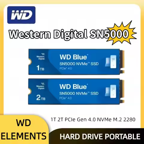 FOR WD SN5000 Blue 1TB 2TB 4TB PCIe Gen 4.0 NVMe M.2 2280 Internal SSD Hard Drive for laptop gaming