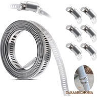 CARAMELOMA Hose Clamp Strap, Large 304 Stainless Steel Hose Clamps,  Adjustable Pipe Ducting Hose Cl