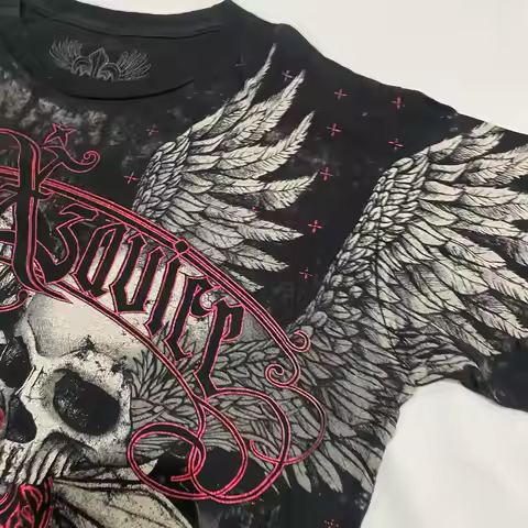 Street Fashion Xtreme Couture Pattern Printing Short Sleeved T shirt Men New Harajuku Casual Loose S
