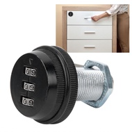 yekastore Dial Combination Lock  Cabinet Security Combi-Cam Password for Drawers(Black)