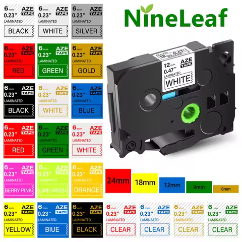 TZE 231 Black on White Label Tape 12mm Compatible for Brother tz231 Strong Adhesive Tape 131 241 for