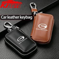 GAC Leather Car Key Case Protective Auto Key Fob Cover with Key Chain for GAC Trumpchi GA4 GS3 GS4 E