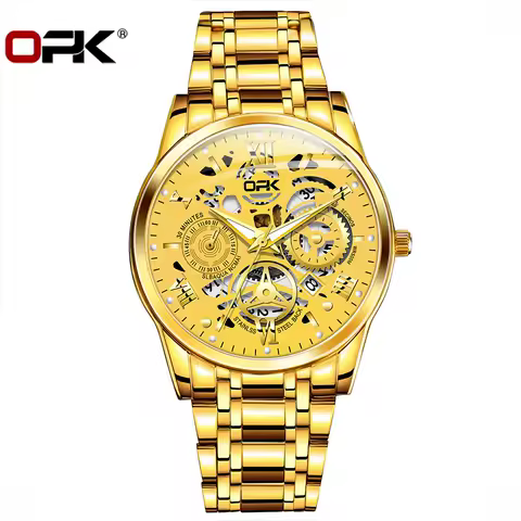 OPK Watches Fashion Business waterproof quartz watch Men's watch High quality stainless steel men's 