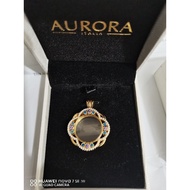 Aurora italia Rainbow Pendant 24k gold plated